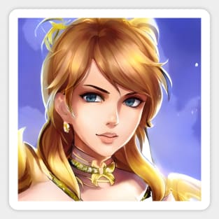 anime blonde hair manga charcter Magnet